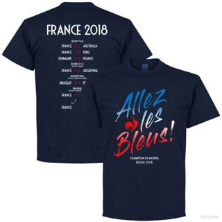 เสื้อยืดคอกลม แขนสั้น พิมพ์ลาย World Cup France Jersey Fans พลัสไซซ์ สําหรับผู้ชาย และผู้หญิง