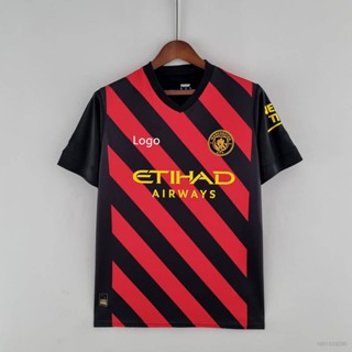 เสื้อกีฬาแขนสั้น ลายทีมฟุตบอล Manchester City Away 22-23 ชุดเยือน คุณภาพสูง