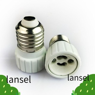 Lansel E27 เป็น GU10 ฐานโคมไฟ, อะแดปเตอร์ซ็อกเก็ตหลอดไฟ พลาสติก ทนความร้อน, ตัวแปลงโลหะ สีขาว ที่ทนทาน บ้าน