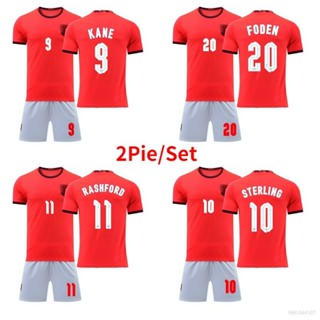 เสื้อกีฬาแขนสั้น ลายทีมชาติฟุตบอลอังกฤษ Kane Rashford Foden Sterling Tee 2022-2023 2 ชิ้น ต่อชุด