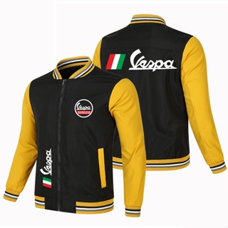 VESPA LOGO baseball uniform GTS300 Primavera sprint motorcycle outdoor riding color matching thin sports windproof jacket