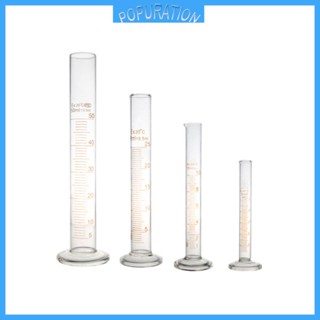 Pop กระบอกตวงพรีเมี่ยม พร้อมฐานกลม สีส้ม ขนาด 5 10 25 50 มล. สําหรับห้องปฏิบัติการเคมี