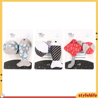 [stylishlife] ของเล่นตุ๊กตาหนู ปลา บอล ตลก สําหรับสัตว์เลี้ยง แมว 6 ชิ้น