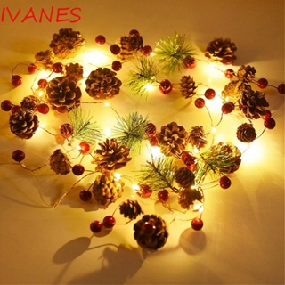 Ivanes สายไฟหิ่งห้อย Led 20 ดวง 2 เมตร สีแดง สําหรับตกแต่งปาร์ตี้ วันขอบคุณพระเจ้า ในร่ม กลางแจ้ง