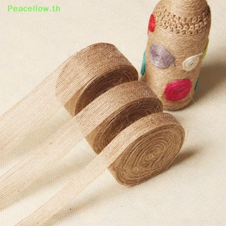 Peacellow ม้วนริบบิ้นผ้ากระสอบธรรมชาติ 10 เมตร สําหรับทํางานฝีมือ ตกแต่งงานแต่งงาน DIY TH