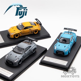 โมเดลรถยนต์ Fuji 1:64 Pandem GT-R R35 Rocket Bunny Light Tron Dirty limited599 Diecast