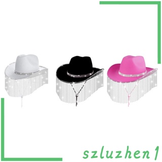 [Szluzhen1] หมวกคาวบอย กันแดด ใส่สบาย ทนทาน สําหรับงานเทศกาล งานรื่นเริง