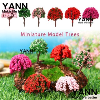 Yann1 โมเดลต้นไม้ประดิษฐ์ 4 ซม. สําหรับตกแต่งรางรถไฟเด็ก 5 ชิ้น