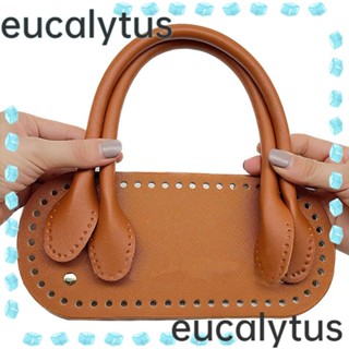 Eucalytus1 หูหิ้วกระเป๋าหนัง PU แฮนด์เมด ทนทาน DIY 3 ชิ้น ต่อชุด