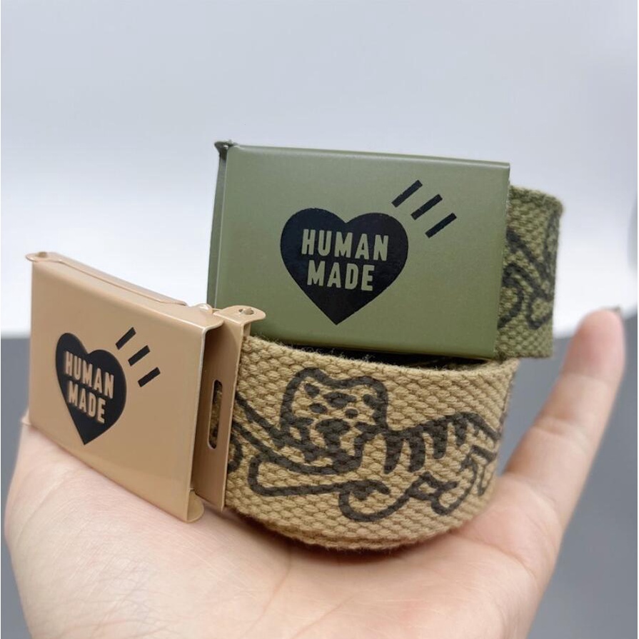 Human made ใหม่ เข็มขัดคู่รัก โลหะ ผ้าแคนวาส ราคา ถูกที่สุด ดีลบีเคเค แกลเลอรีภาพที่ 2