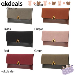 Okdeals กระเป๋าสตางค์หนัง ทรงซองจดหมาย สําหรับผู้หญิง