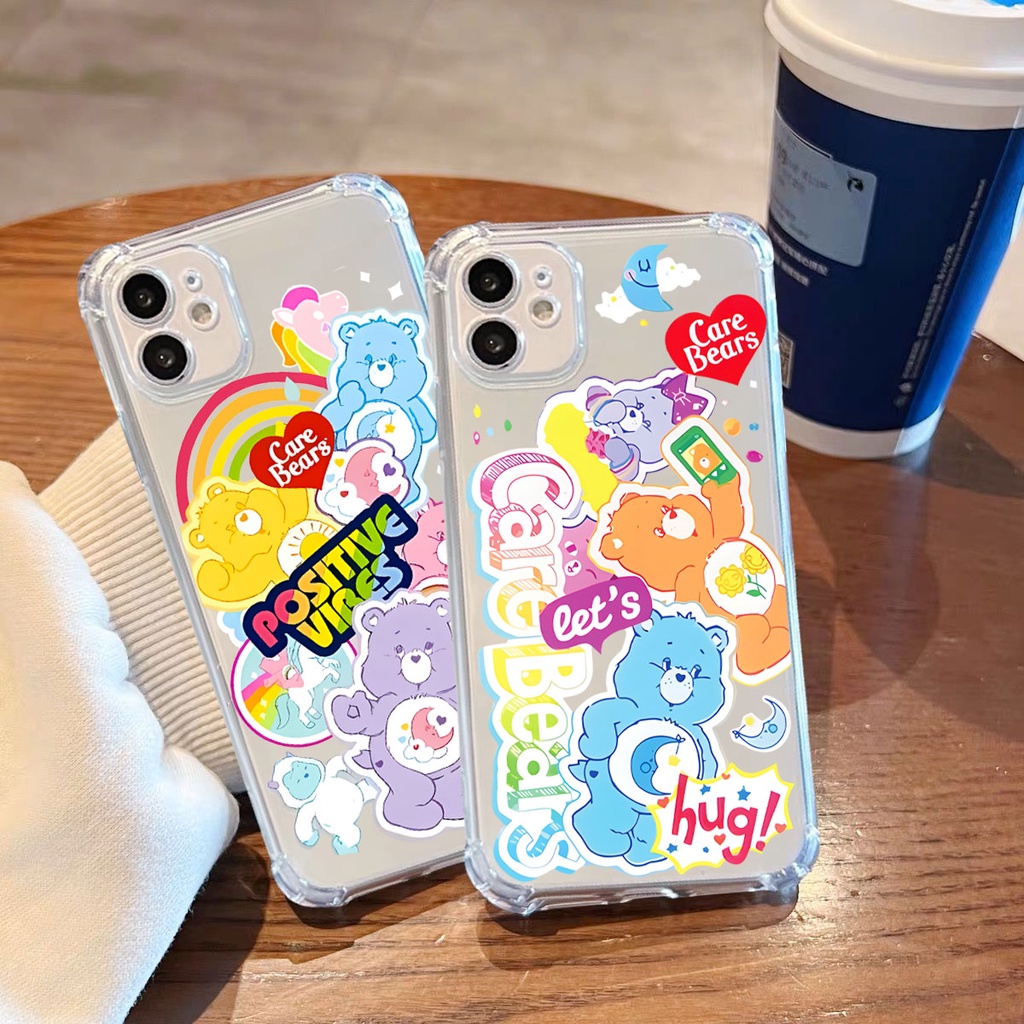 เคสโทรศัพท์ กันกล้อง ใส แบบนิ่ม ลายการ์ตูนน่ารัก สําหรับ VIVO V27 PRO V7 Plus Y91C Y12A Y12S Y35 4f 
