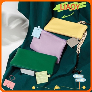 Liaoy กระเป๋าเครื่องสําอาง มีซิป ขนาดเล็ก สีแคนดี้ แบบสร้างสรรค์