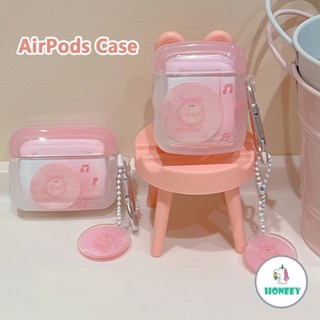 เคสหูฟังไร้สาย แบบใส สีชมพู สําหรับ Apple AirPods Pro 1 2 3