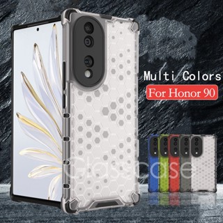 เคสโทรศัพท์มือถือ PC แข็ง แบบใส กันกระแทก ลายรังผึ้ง สําหรับ Honor 70 Pro 70Pro Honor70 Honor70Pro 5G 2023