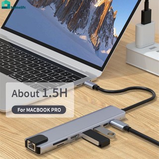 USB C Hub Type-C 3.1ถึง4K RJ45ที่รองรับ HDMI USB Sd/tf Card Reader PD Fast Charge 8-In-1 USB Dock สำหรับ MacBook Air Pro PC HUB Home home