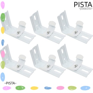 Pista มู่ลี่แนวตั้ง ตัว L ความยาว 3.1 นิ้ว สีขาว สําหรับตกแต่งผ้าม่าน 6 ชิ้น