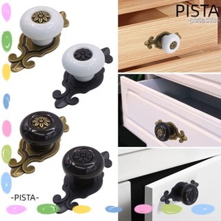 Pista ลูกบิดเซรามิค สไตล์โบราณ สําหรับตู้เสื้อผ้า ตู้กับข้าว 2 ชิ้น