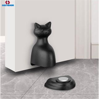 ประตูดูดประตูออกแบบรูปทรงลูกแมว Stopper Brushed Door Stop ฟรีเจาะประตูป้องกันการชนกันด้านหลัง Fixer Magnetic Strong Magnetic Door Holder For Indoor Home cynthia cynthia