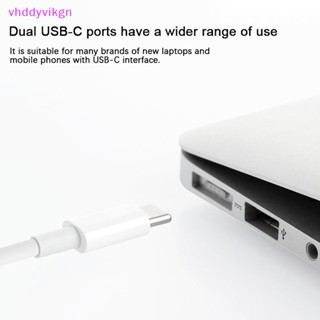 Vhdd สายชาร์จ USB Type C เป็น USB C 65W PD แบบชาร์จเร็ว Type C TH