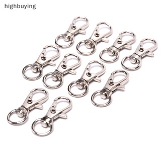 [highbuying] ตะขอก้ามปู คลิปหมุนได้ สําหรับทําเครื่องประดับ DIY 10 ชิ้น