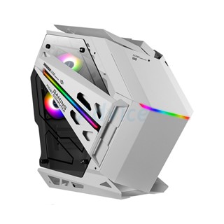 mATX CASE (NP) TSUNAMI PROTECTOR MECHA WW (WHITE,ABLAZE ARGB FAN*2)