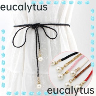 Eucalytus1 เข็มขัดรัดเอว ประดับมุก สําหรับผู้หญิง 4 ชิ้น