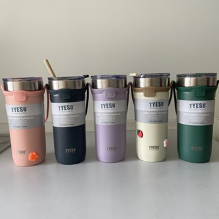 TYESO ของแท้ แก้วเก็บอุณหภูมิ แถมซิลิโคนที่จับแบบหิ้ว รับประกันไอน้ำไม่เกาะแก้ว ขนาด 710 ml พร้อมส่งจากไทย