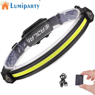 Lumiparty ไฟหน้า Led แบบชาร์จ Usb ช่วงกว้าง แข็งแรง สําหรับขับขี่กลางแจ้ง