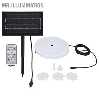  MR.ILLUMINATION โคมไฟน้ำพุพลังงานแสงอาทิตย์ IP66 กันน้ำ RGB LED โคมไฟลอยน้ำสำหรับใช้กลางแจ้งสระว่ายน้ำในสวน