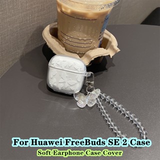 【Ĕĕ】เคสหูฟัง แบบนิ่ม แบบใส ลายการ์ตูน พร้อมสายคล้อง สําหรับ Huawei FreeBuds SE 2 Huawei FreeBuds SE 2