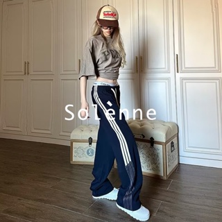 Solenne  กางเกงขายาว คาร์โก้ กางเกง ย้อนยุค 2023 NEW คุณภาพสูง ทันสมัย Korean Style Chic A90M06H 36Z230909