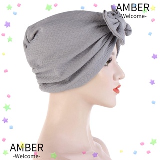 Amber ผ้าโพกหัว หมวกฮิญาบ แข็ง ผมร่วง ผ้าพันคอ