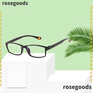 Rosegoods1 แว่นตาอ่านหนังสือ คริสตัล ป้องกันแสงสีฟ้า ใส่สบาย ป้องกันแสงสะท้อน สีดํา สําหรับผู้ชาย