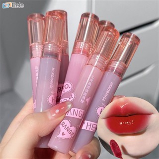 HERORANGE Water Light Lip Glaze Non-fading Non-stick Cup Moisturizing and Lasting Student Style Mirror Lip Glaze ↑ปลาไหล