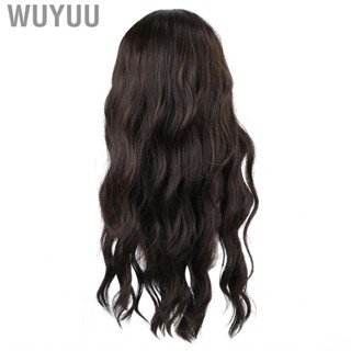 Wuyuu High Temperature Long Curly Wig Lady Fashionable Wigs Fiber Women Black With