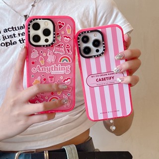 เคสโทรศัพท์มือถืออะคริลิค แบบแข็ง ลายทางไอศกรีม สําหรับ Iphone 14pro 14 13pro 11 12 13promax