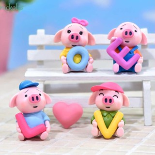 Nickolas ฟิกเกอร์รูปหมูน่ารัก งานฝีมือ สําหรับตกแต่งบ้าน DIY 4 ชิ้น