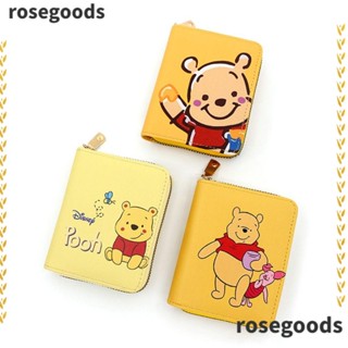 Rosegoods1 กระเป๋าสตางค์ กระเป๋าใส่เหรียญ มีซิป ขนาดเล็ก ลายการ์ตูน สําหรับใส่บัตรเครดิต