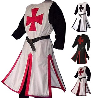 เสื้อคลุมอัศวินยุคกลาง อัศวินยุคกลาง Renaissance Chivalric Warrior Hospitaller Knights Robe Teutonic