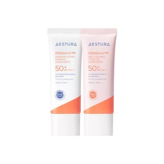 Aestura Derma UV 365 Barrier Hydro Mineral Sunscreen/Red Calming Tonn Up Sunscreen 40ml