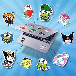 สติกเกอร์ ลาย Sanrio Mixed LittleTwinStars Hello Kitty Mymelody Kuromi Cinnamoroll Pompompurin Pochacco Keroppi สําหรับตกแต่ง 50 ชิ้น