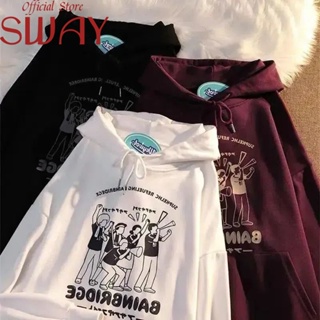 SWAY  เสื้อผ้าผู้ญิง แขนยาว เสื้อฮู้ด คลุมหญิง สไตล์เกาหลี แฟชั่น  คุณภาพสูง สวย Chic Stylish A28J12N 36Z230909