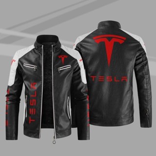 TESLA LOGO Jacket Windbreaker MODEL S MODEL3 MODEL X MODEL Y Car Driving Leather Long-sleeved Thin Rainproof Jacket