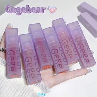 Gege Bear ลิปสติก ลิปกลอส เคลือบริมฝีปาก แบบสองชั้น สีขาว ติดทน สําหรับผู้หญิง