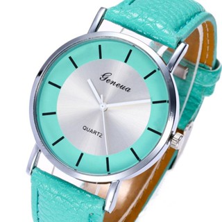 Geneva Women Men Watch Leather Quartz Wrist Watches Clearance sale