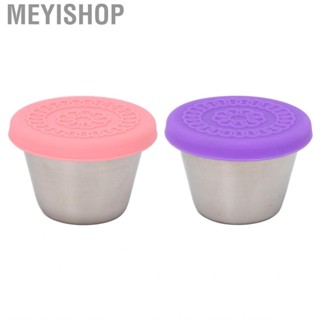 Meyishop Stainless Steel Dressing Container Containers 70ml Small with Sealing Silicone Lid for Kitchen