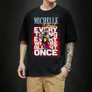 เสื้อยืด ผ้าฝ้าย พิมพ์ลาย Kung Fu Actor Michelle Yeoh คุณภาพสูง สําหรับผู้ชาย