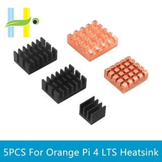 ครีบหม้อน้ําอลูมิเนียม 5 ชิ้น สําหรับฮีทซิงค์ Orange Pi 4 LTS พร้อมกาวความร้อน