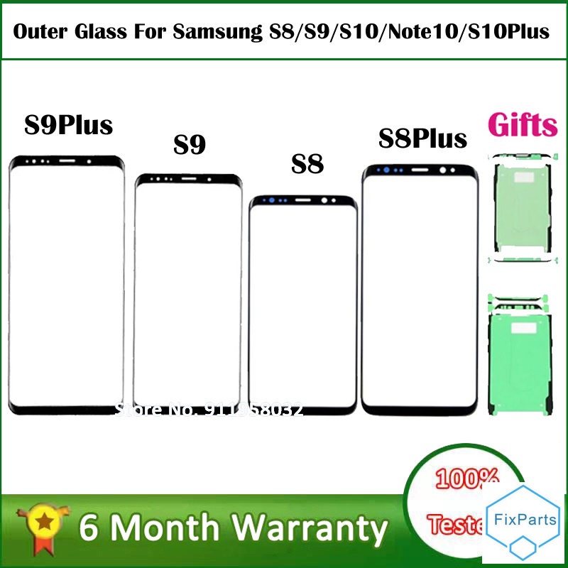 แผงกระจกหน้าจอสัมผัส LCD แบบเปลี่ยน สําหรับ Samsung Galaxy S8 S9 S10 Plus Note 8 9 10 Plus